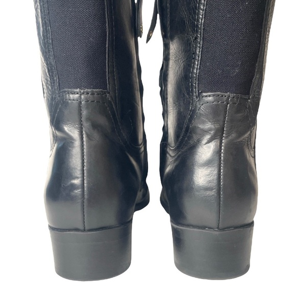 Lucca Lane Sashya Black Leather Knee High Riding Boots | Size 6 - Picture 12 of 14